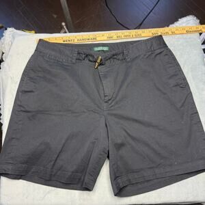 Lauren Ralph Lauren Black Chino Shorts 18W  Nautical Rope Toggle | Gold Hardware